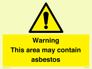 Warning This area may contain asbestos